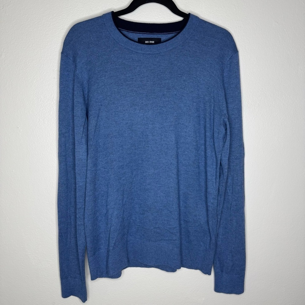 Jack Spade Wool Blend Crewneck Long Sleeve Knit Sweater